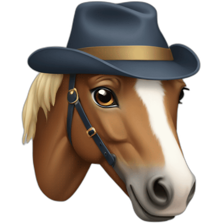 Horse with a hat emoji