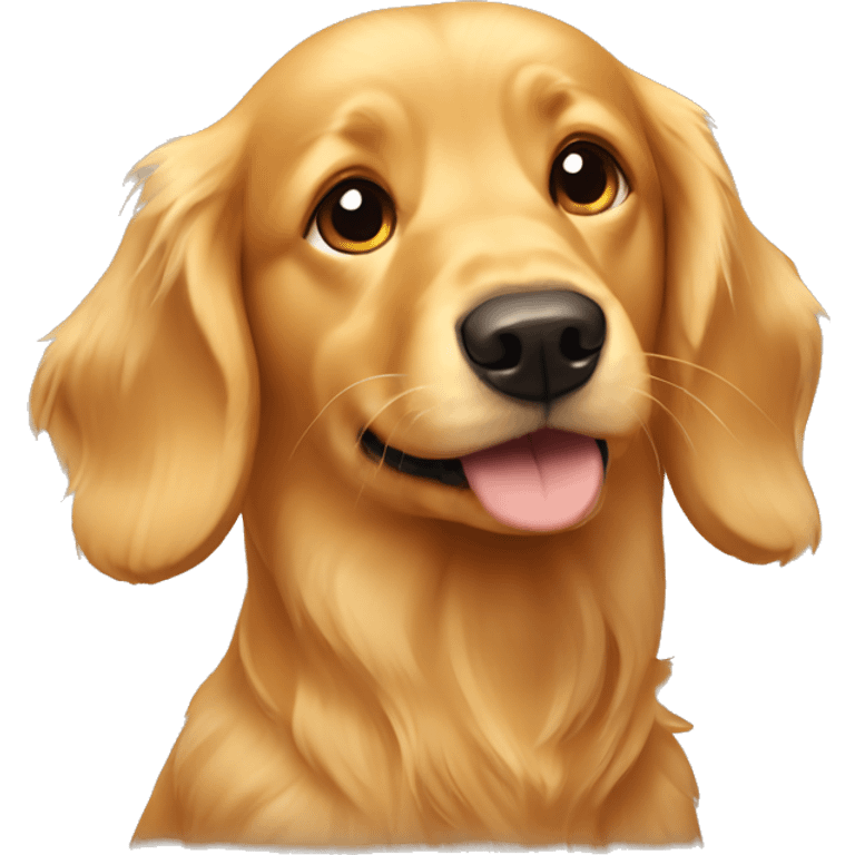 Golden retriever with dachshund  emoji