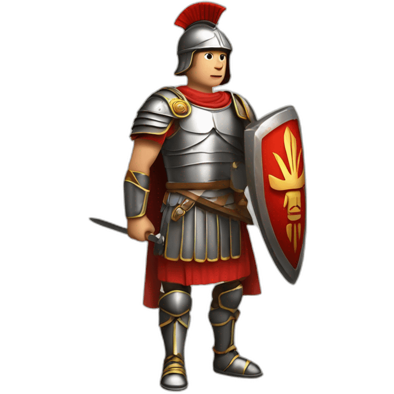 roman legionary with shield and pilla emoji