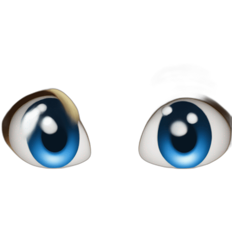 yeux bleu foncés emoji