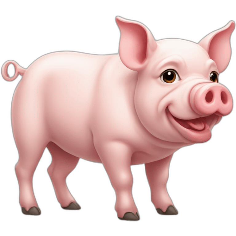 pig colored french bulldow emoji