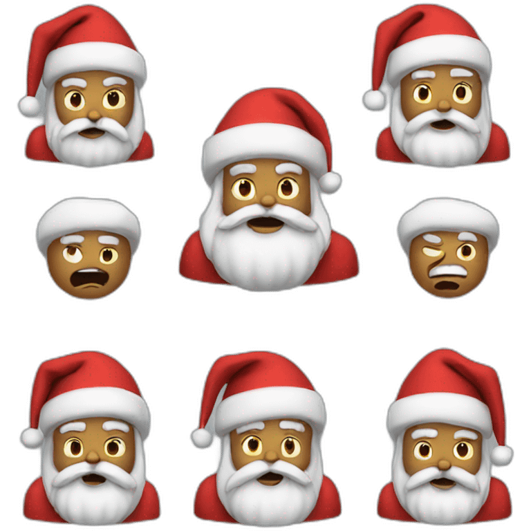 Santa rocking bad emoji