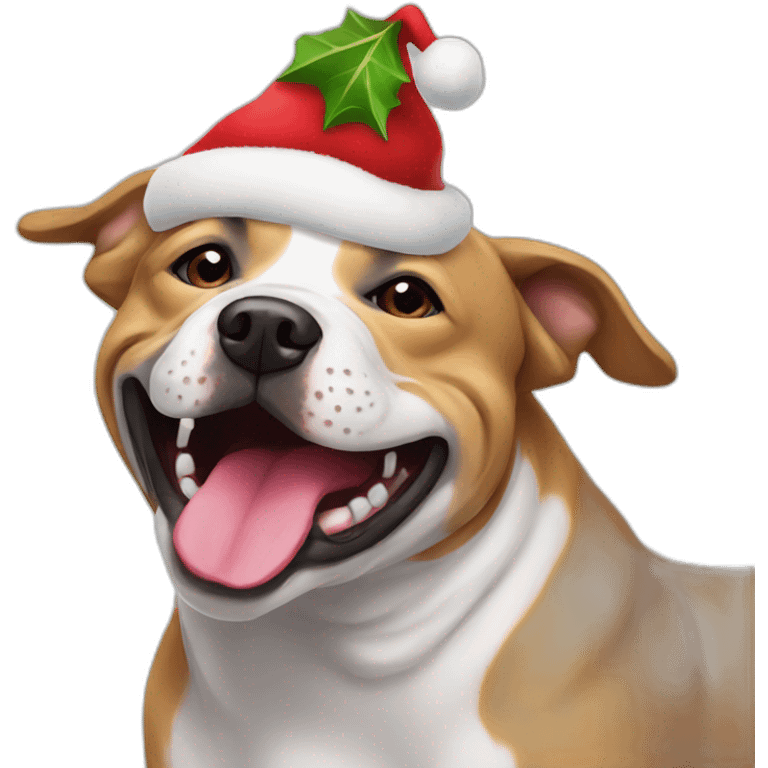 Christmas Staffy emoji