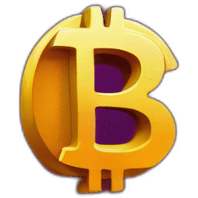 Bitcoin neon emoji