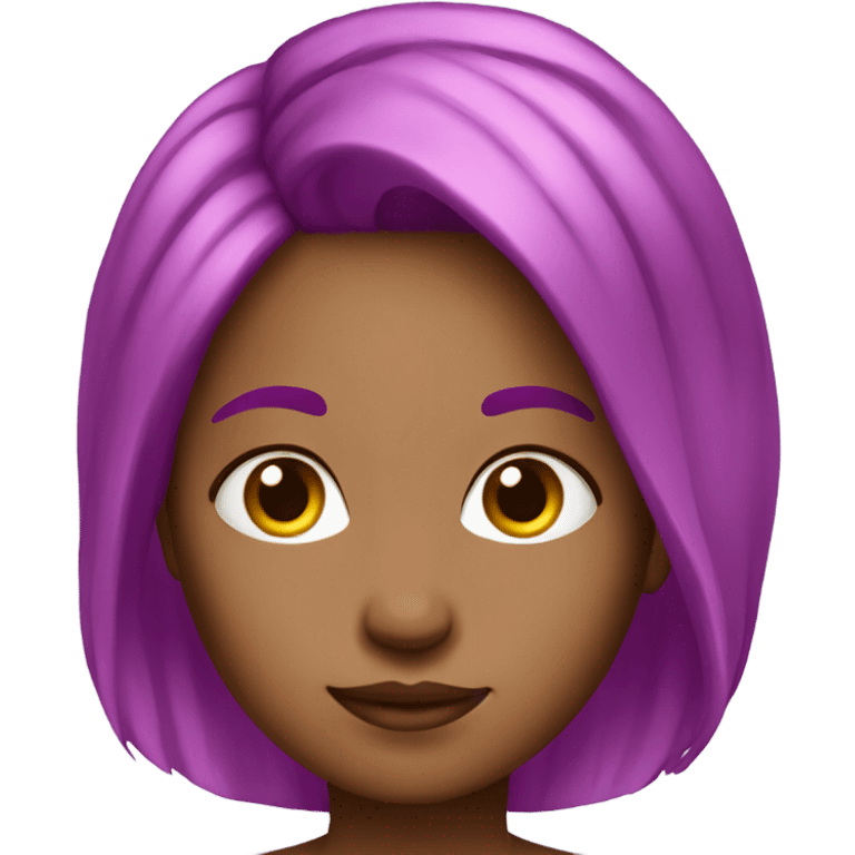 Purple majenta pink hair girl emoji