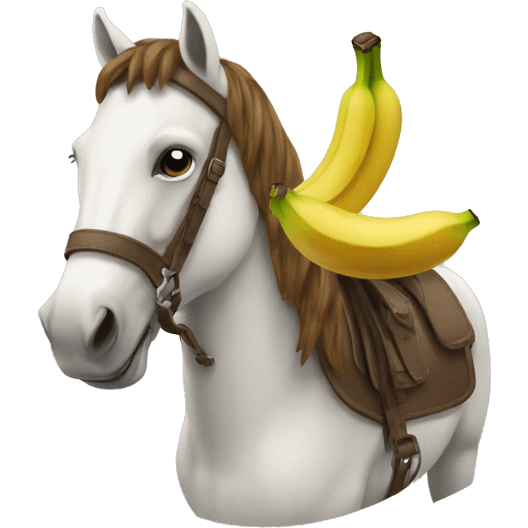 Une banane sur un cheval emoji