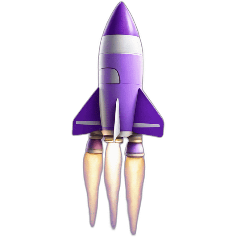 purple rocket emoji