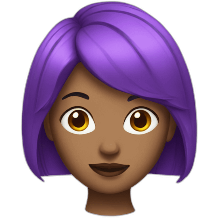 woman with short purple hair emoji