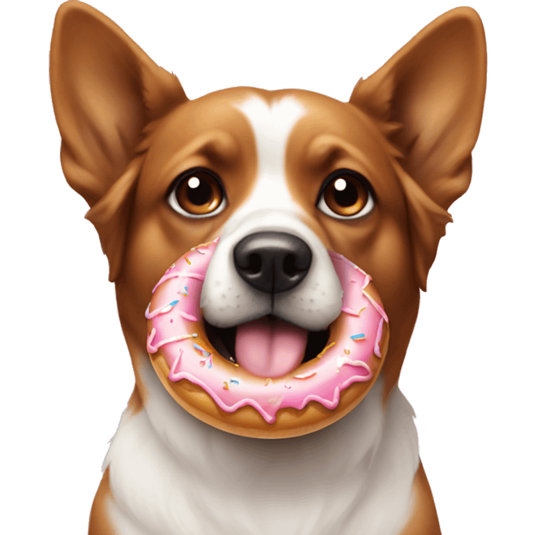 Dog with donut  emoji