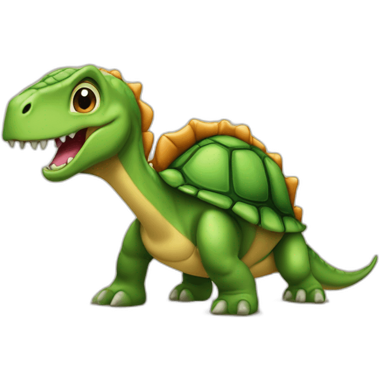 Tortue sur un dinosaures emoji