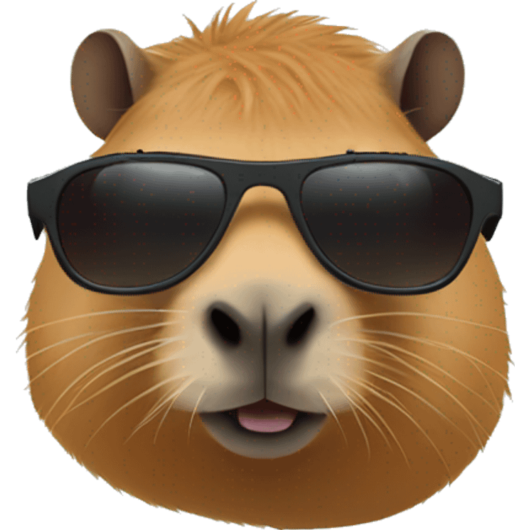 Capybara with sunglasses emoji