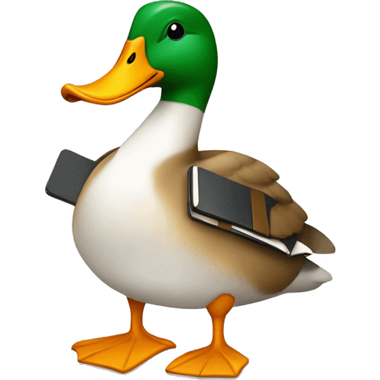 mallard duck with clip board  emoji