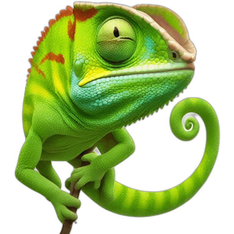 chameleon-funny-face emoji