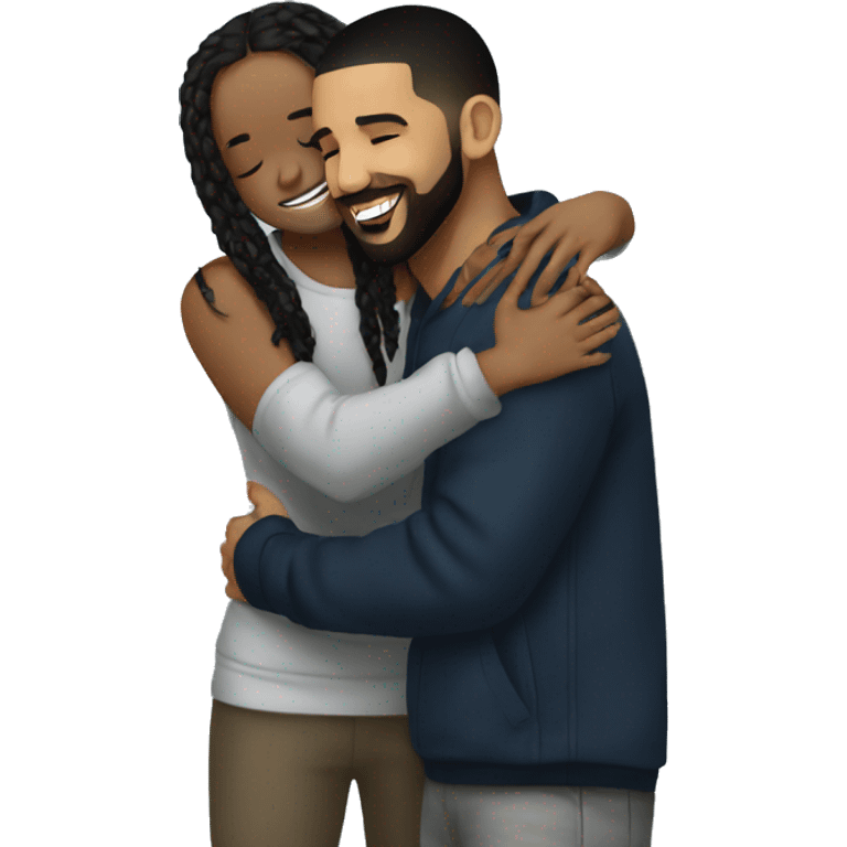 Drake hugging kendrick lamar emoji