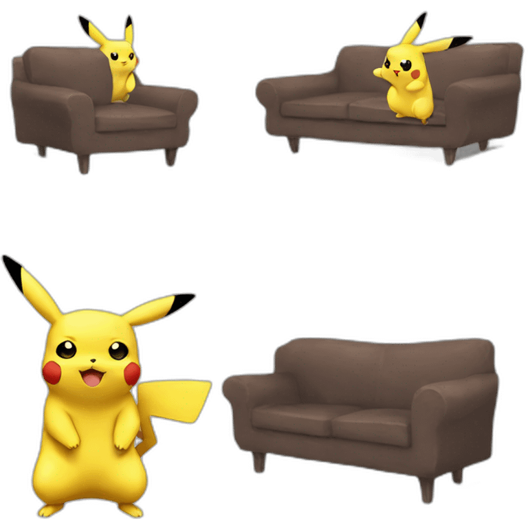 Pikachu sur noctali emoji