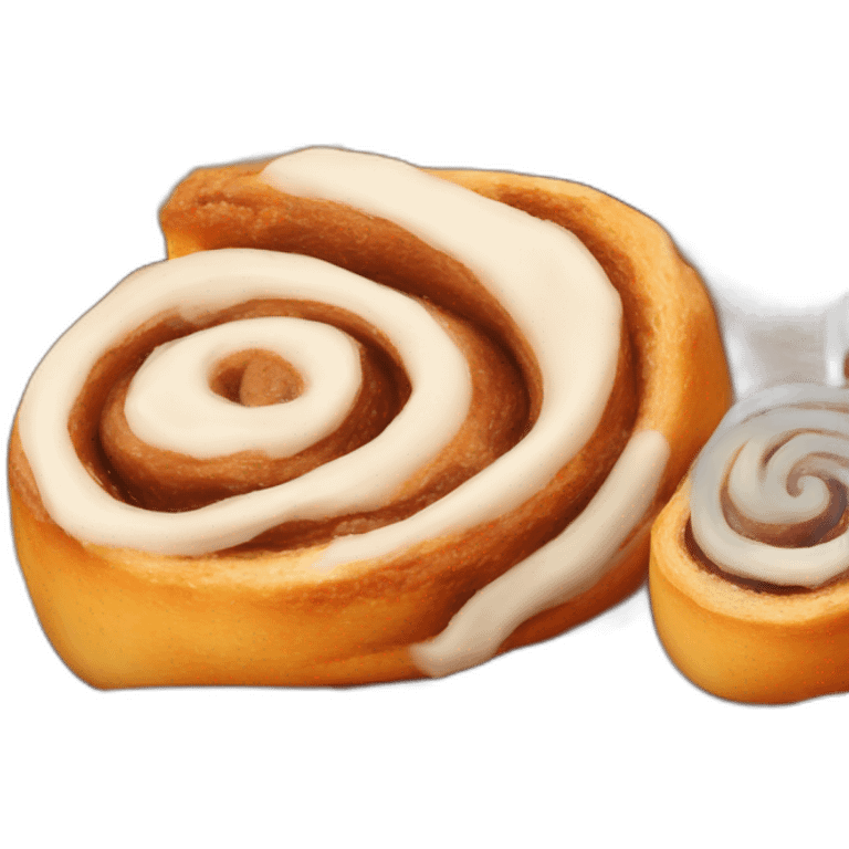 Cinnamon rolls with icing  emoji