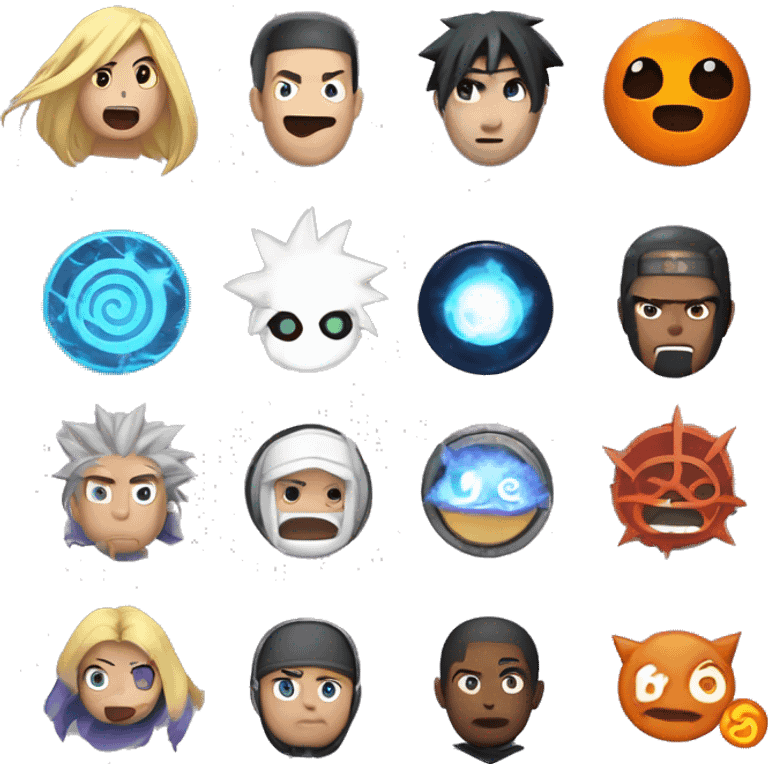 subscribe badges for twitch , rasengan in naruto emoji