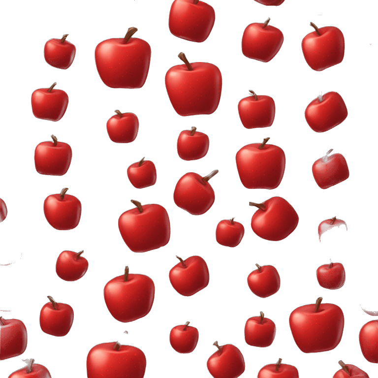 Realistic candy apple red fridge emoji