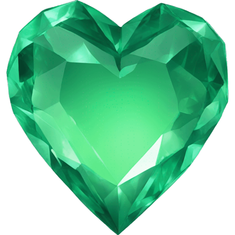 deep-green crystal heart emoji