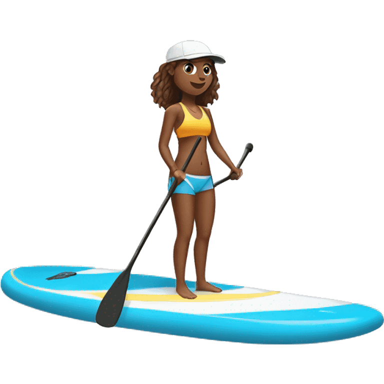 paddle boarding girl  emoji