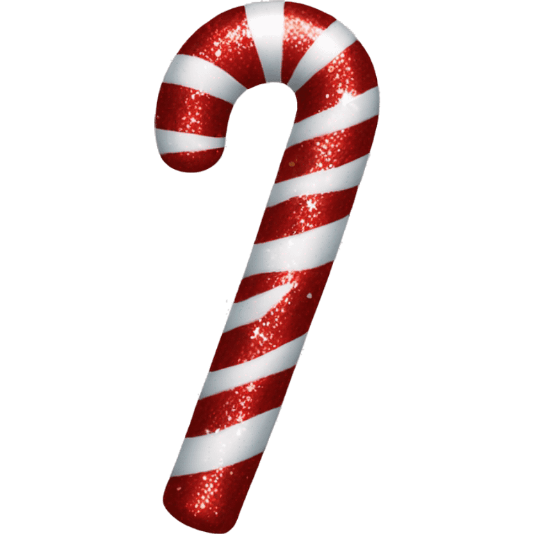 a sparkly candy cane emoji