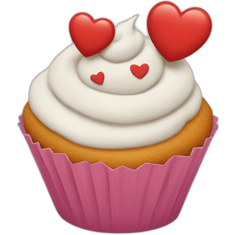 2 cupcakes in love emoji