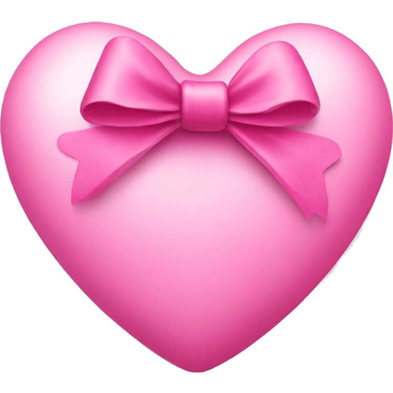 Pink heart with pink bow emoji