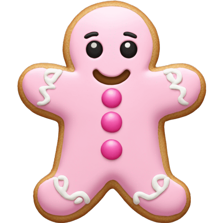 light pink gingerbread cookie emoji