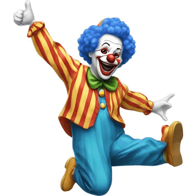 Clown pointing and laughing  emoji