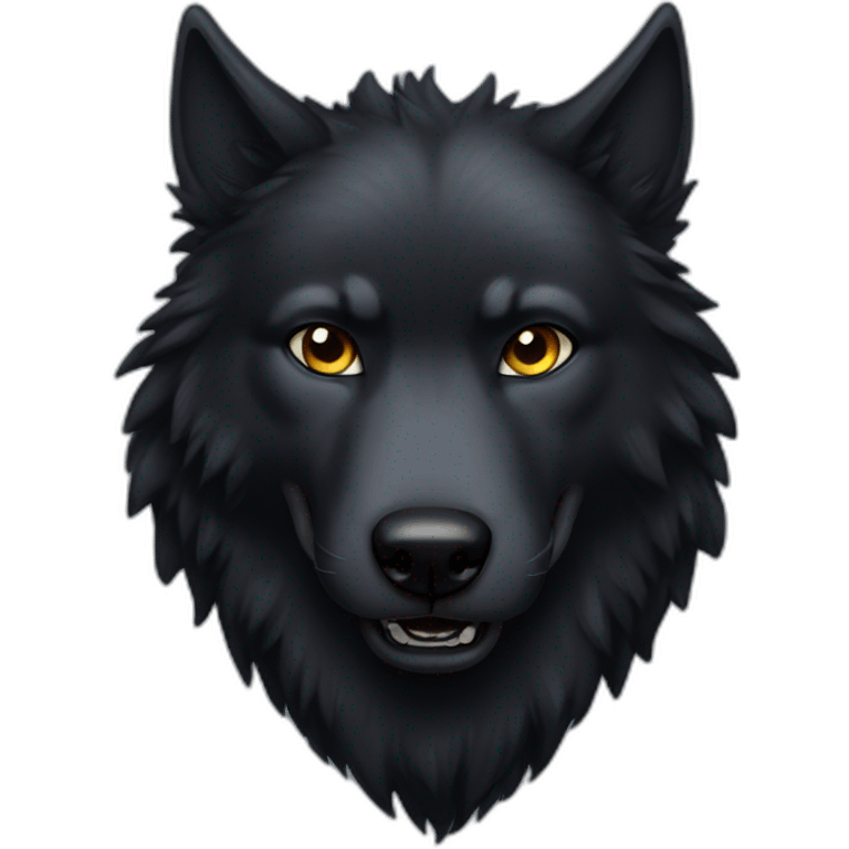 Black Dire Wolf emoji