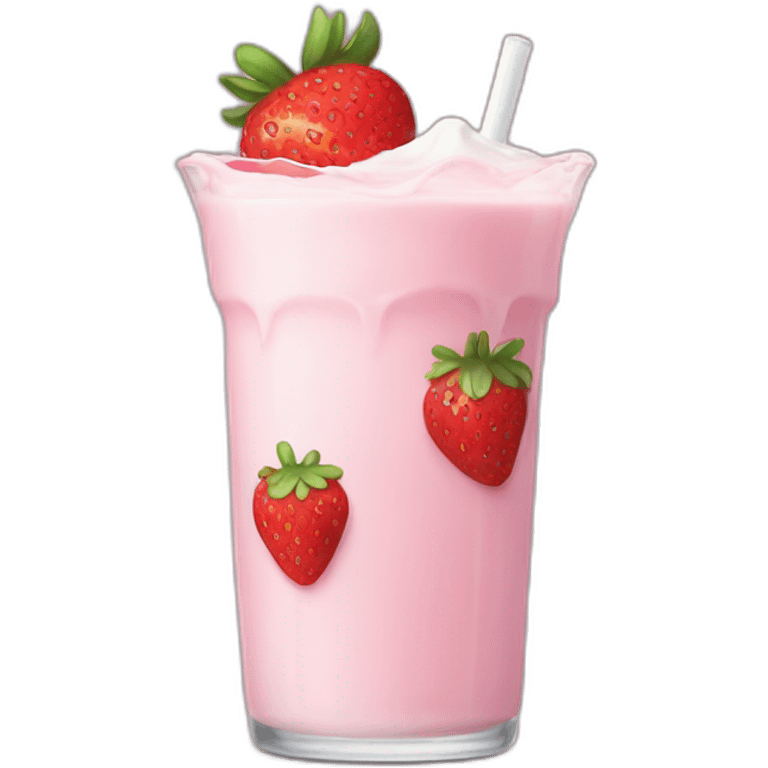 Strawberry milk, cow emoji