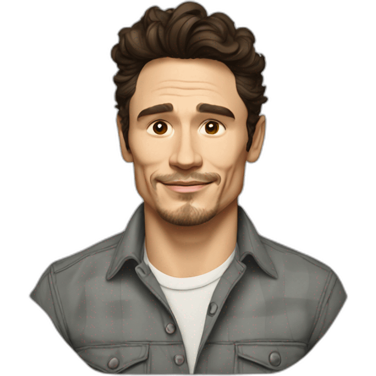 james franco cartoon wearing shirt emoji