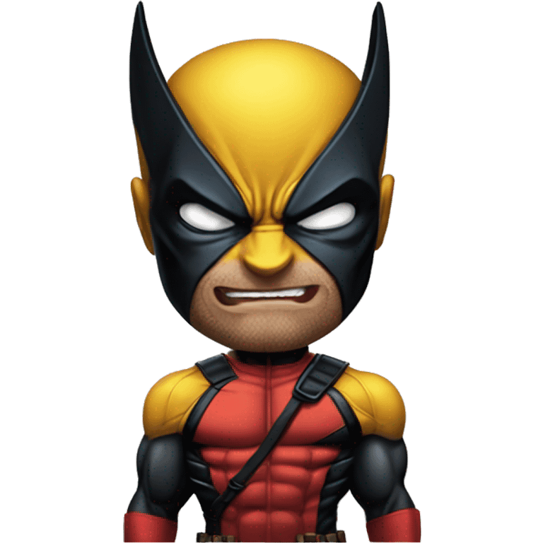 Wolverine in Deadpool's costume emoji