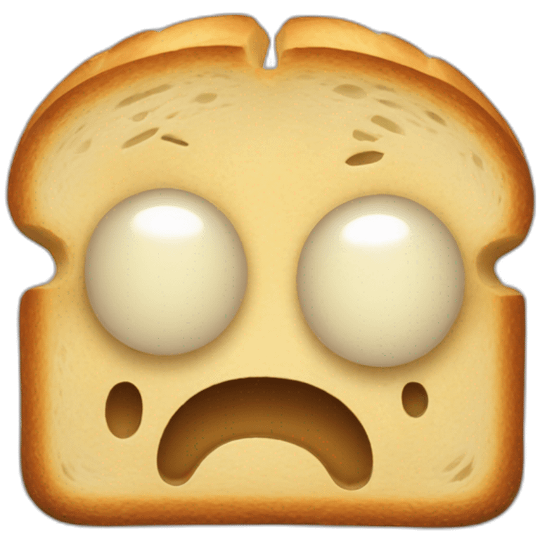 dead bread with crossed eyes emoji