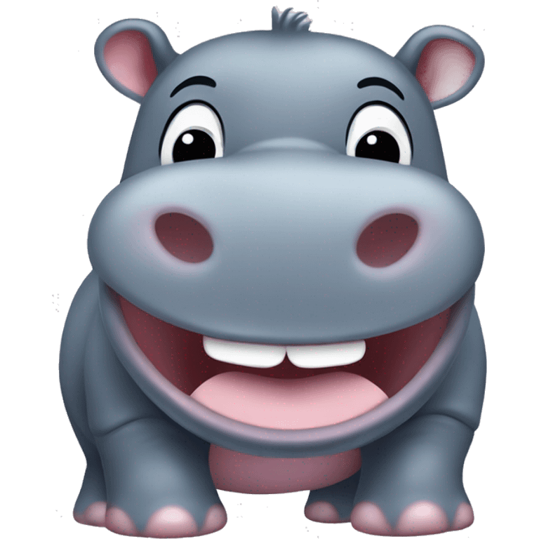 a happy baby hippo (cute like moo deng) emoji