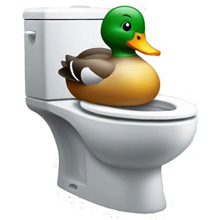 Duck in toilet  emoji