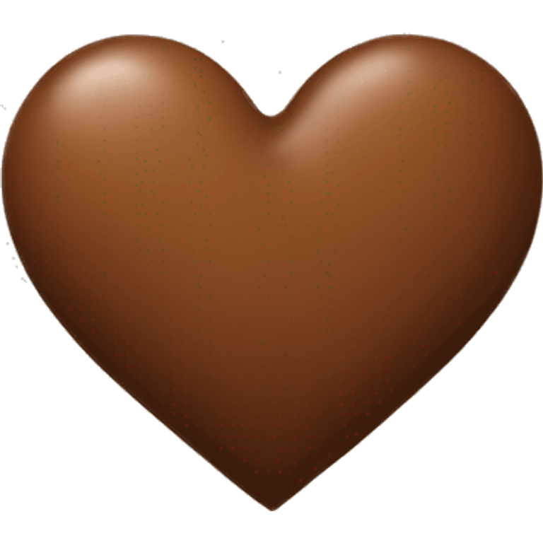 Brown love heart emoji