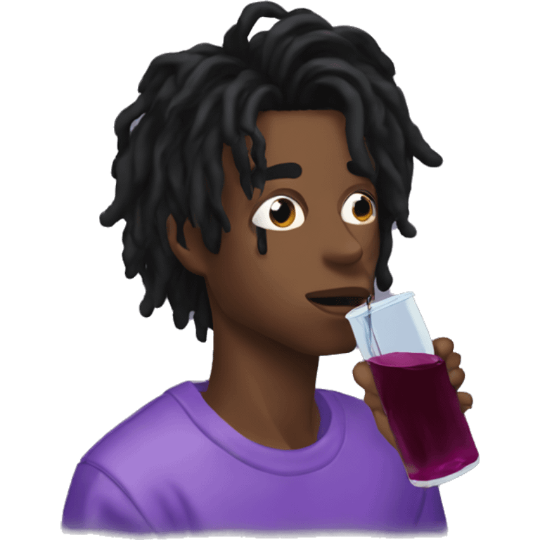 Playboi carti drinking grape juice emoji