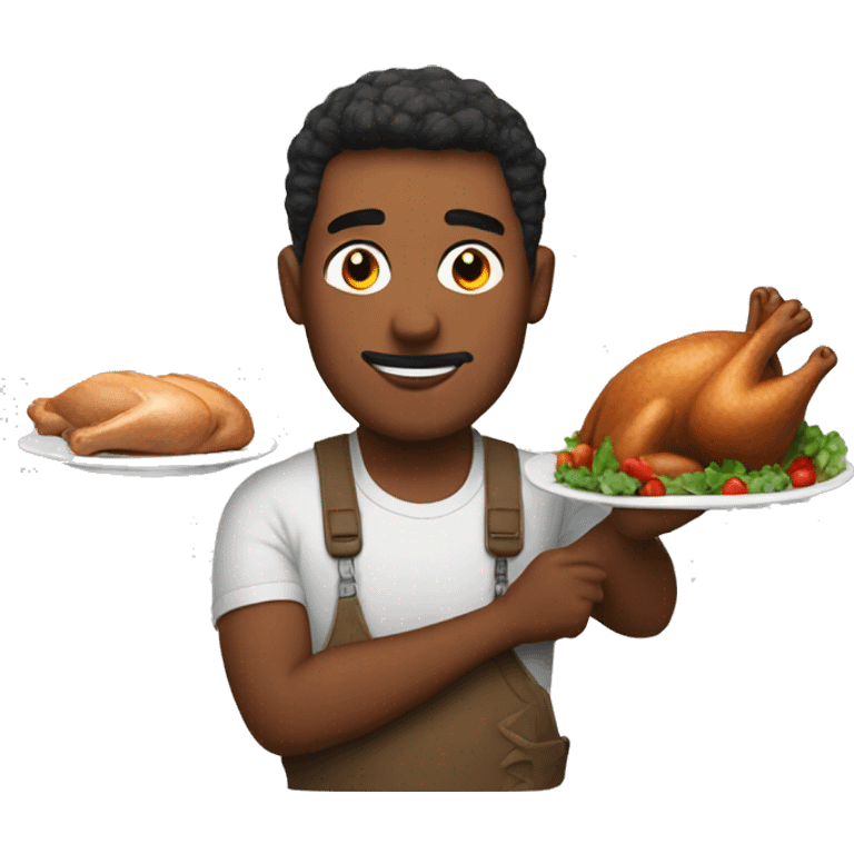 Guy with turkey emoji