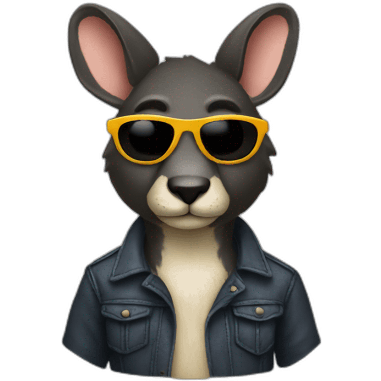 bad kangourou black sunglasses emoji