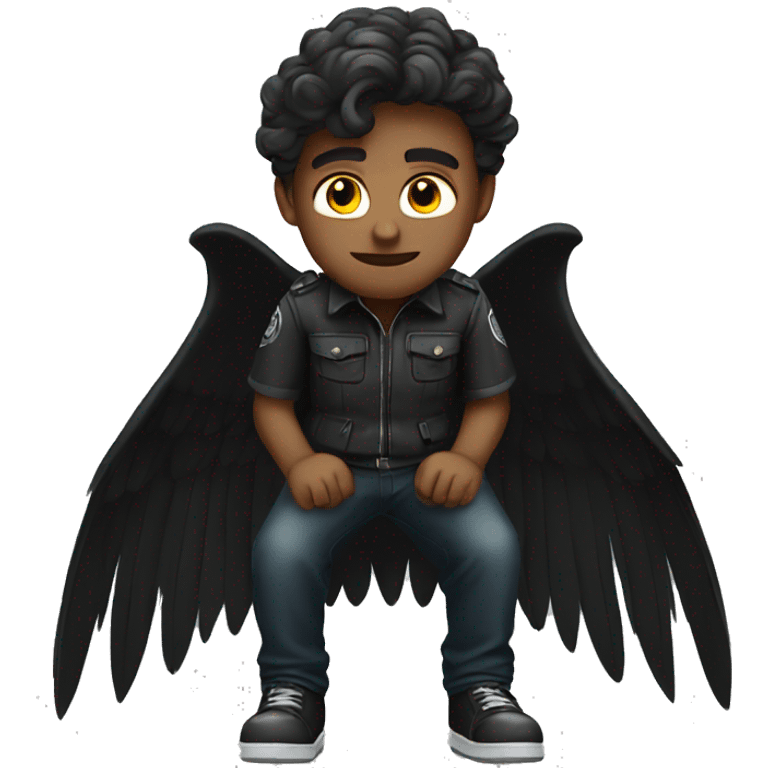 falling dark angel male emoji