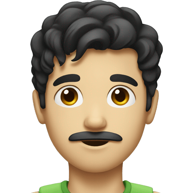 boy with black hair and moustache emoji