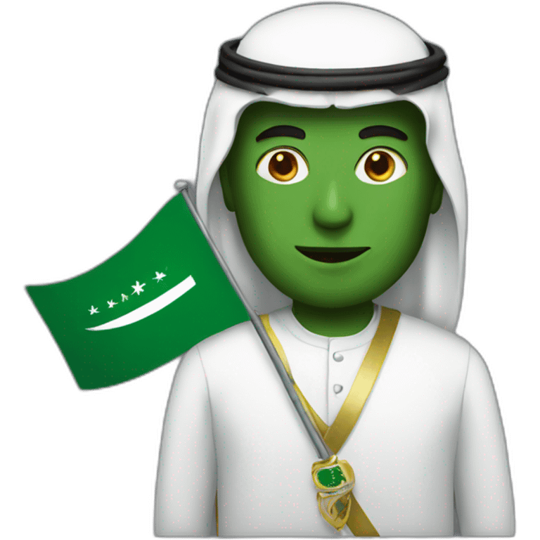 Man with saudi flag emoji