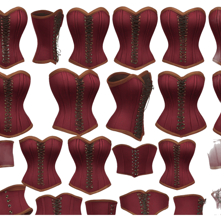 Burgundy corset emoji