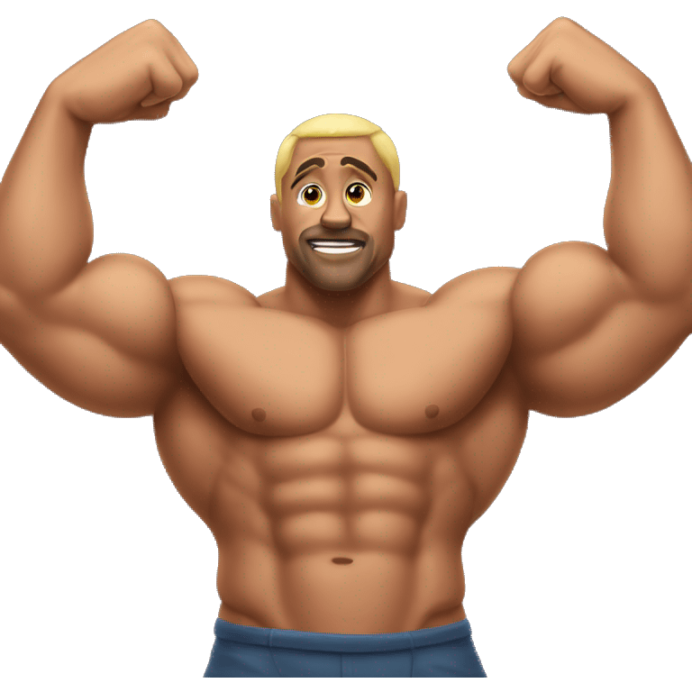 Big round flamboyant muscle emoji