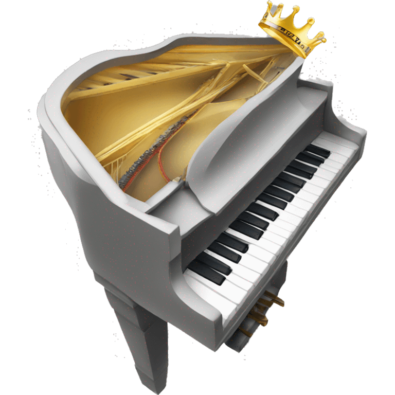 a piano with a crown on the corner emoji