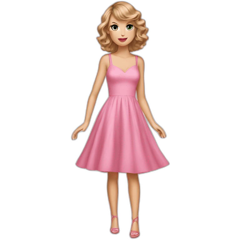 Taylor swift wearing a pink dress emoji