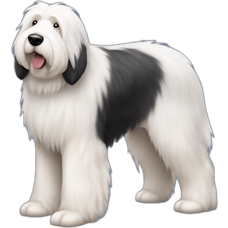 Dog old english sheepdog full-height emoji