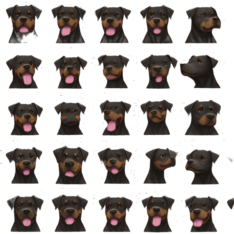 Dark brindle Rottweiler Pitt Bull mix dog  emoji