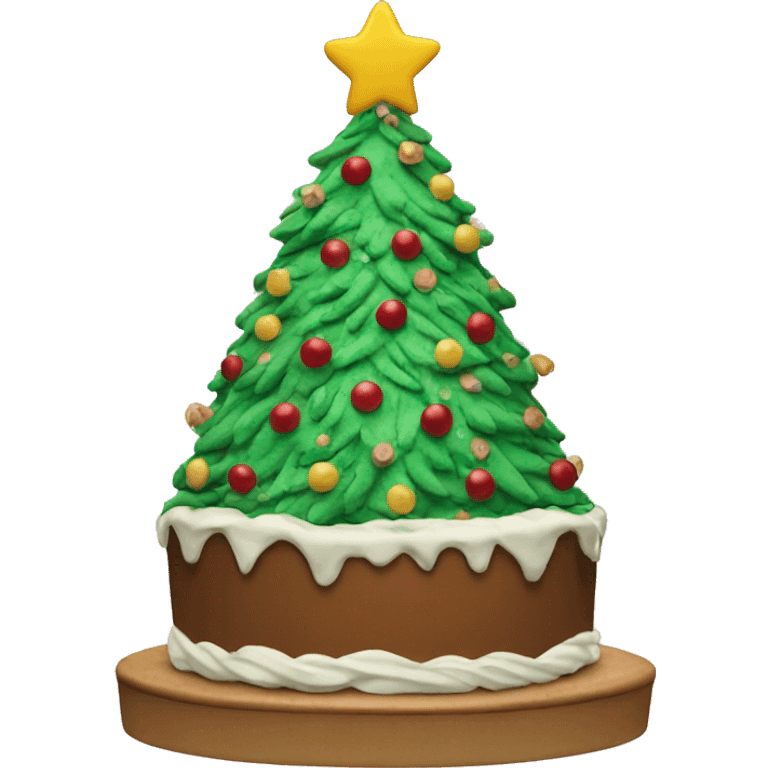 Christmas tree cake emoji